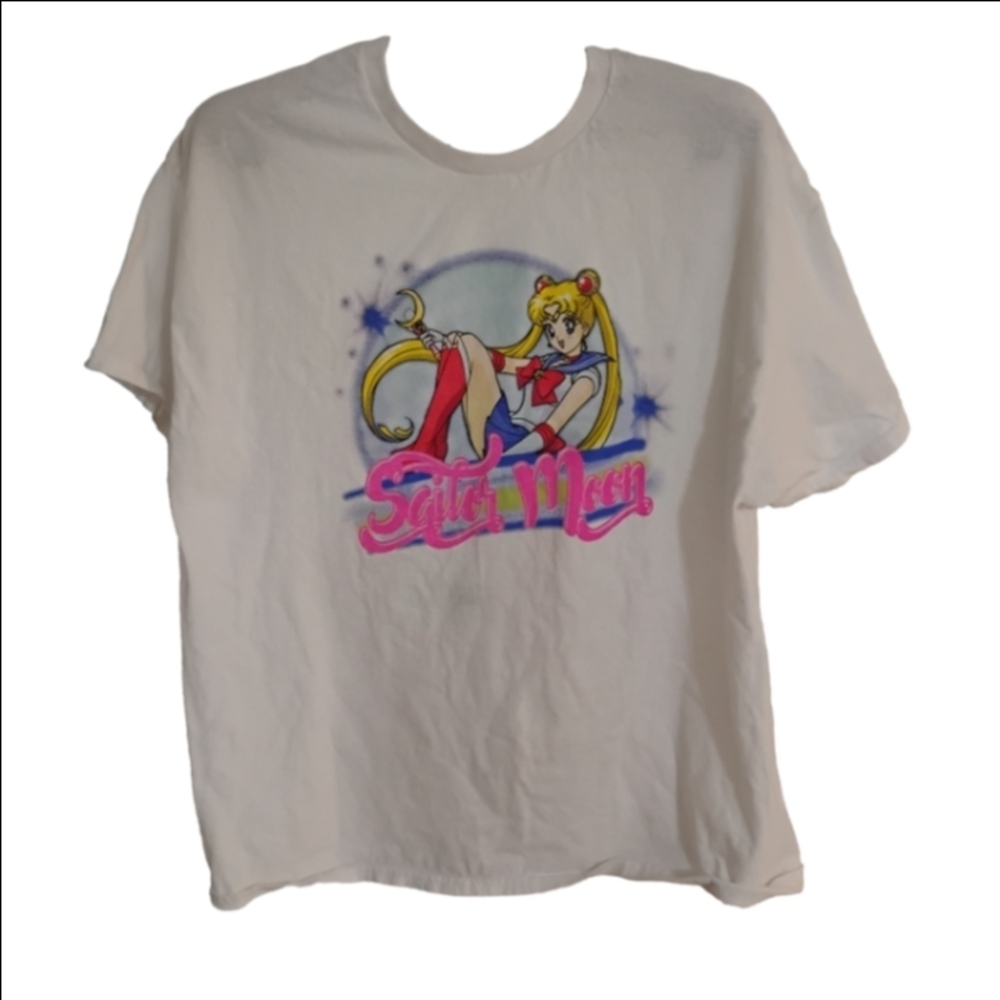 🚨5 For $25🚨Sailor Moon Anime Unisex XL Cream Colorful Graphic Tee